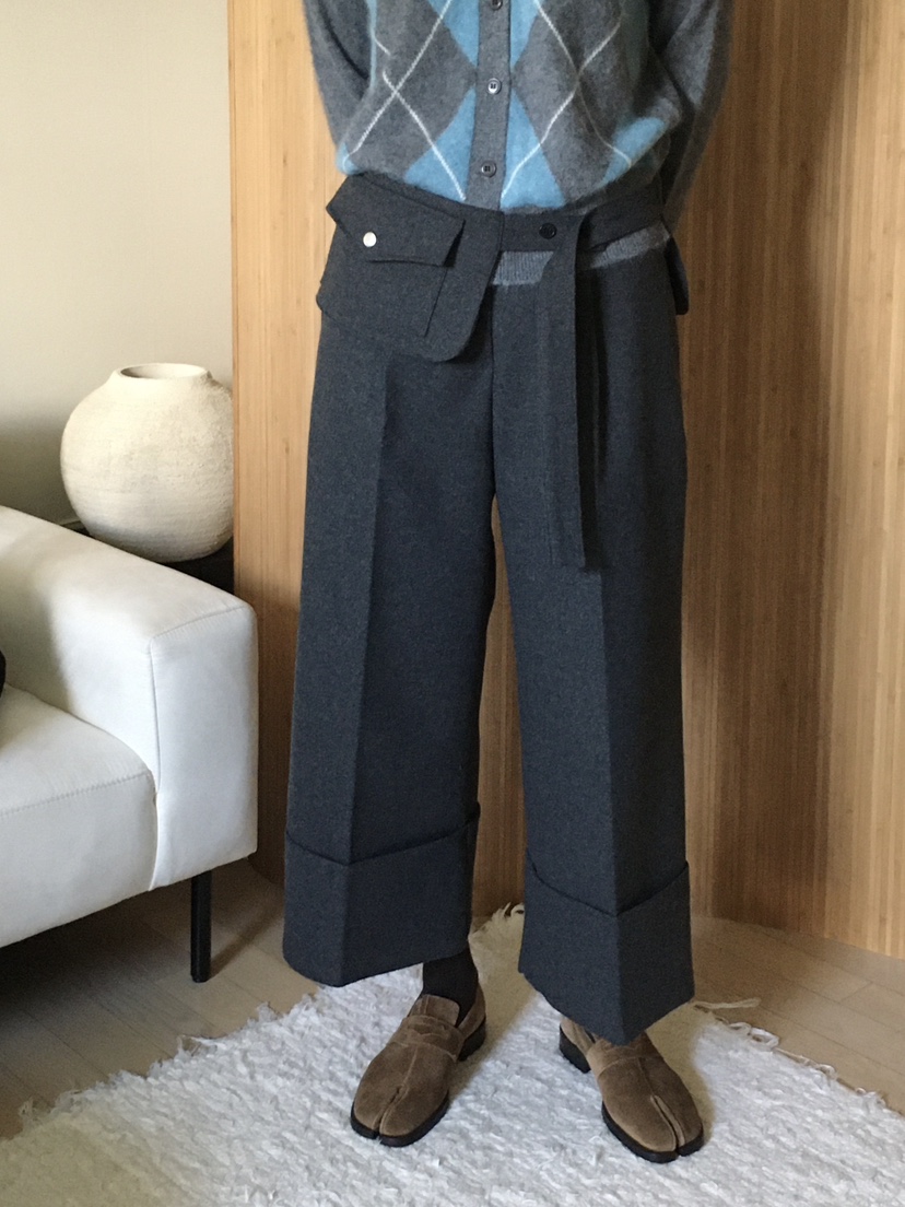 ARBOL韓國直郵㊣女裝新品休閑25秋冬人氣熱賣休閑褲羊毛腰帶ARBOL休閑褲
