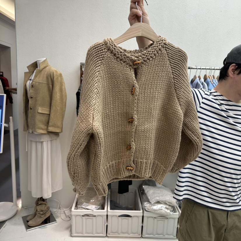 HUMMING BIRD韓國代購㊣女裝新款真品25秋冬休閑針織衫開衫HUMMING BIRD針織衫圖色2