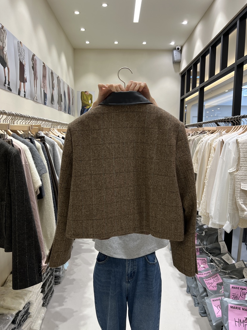 MARIE MARIE韓國代購㊣女士新品人氣25秋冬推薦夾克含飾品MARIE MARIE夾克