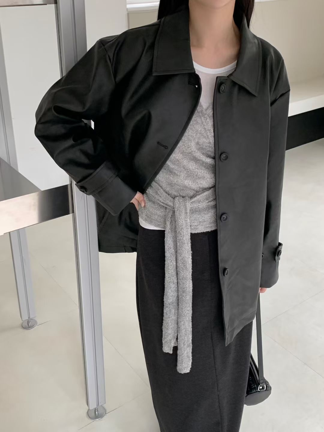 A.ME東大門㊣實拍女裝新款25秋冬熱賣職業推薦真品人氣夾克A.ME夾克