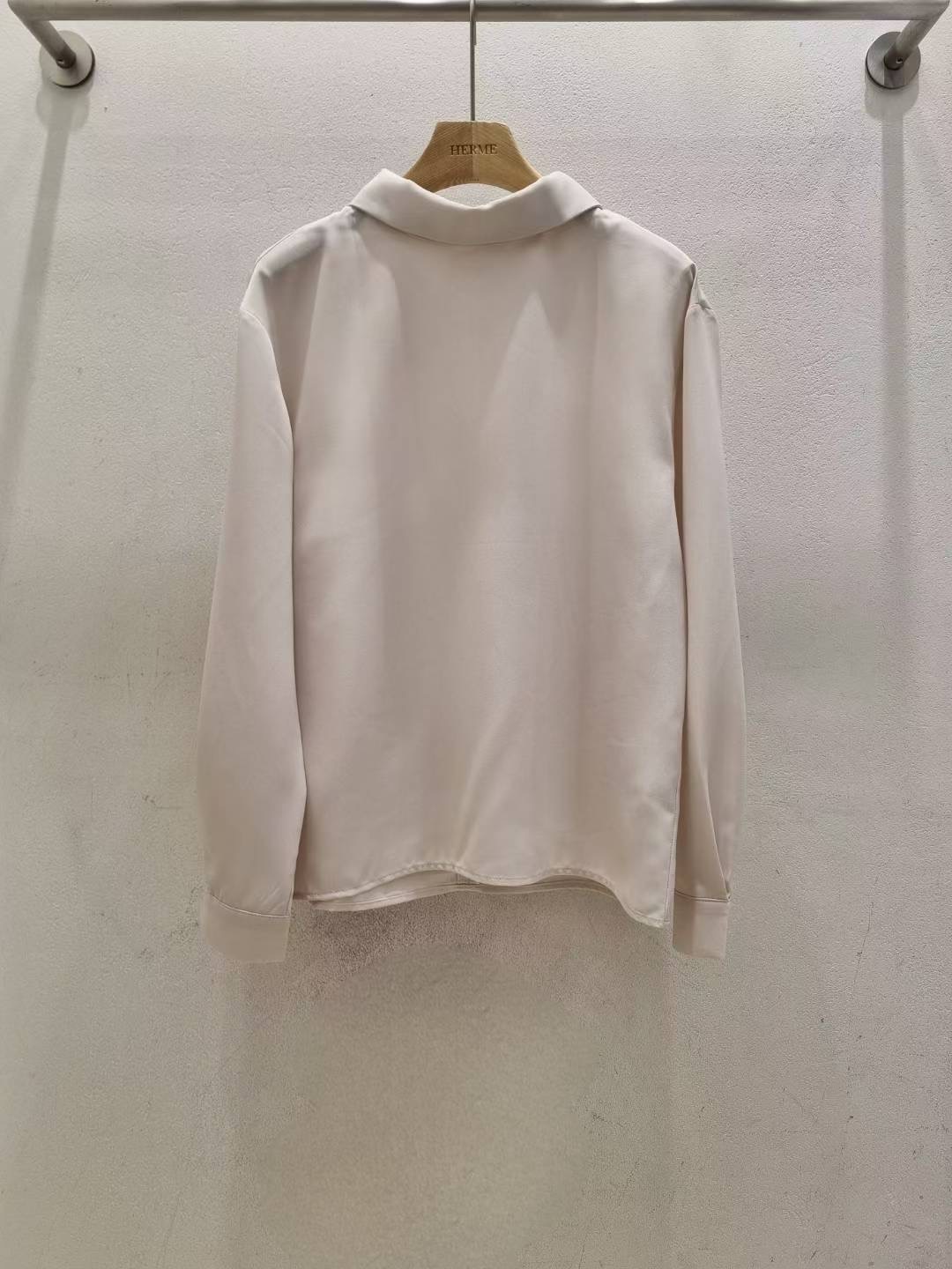 HERME韓國代購㊣女士新款熱賣職業休閑真品人氣襯衫蕾絲衫高領HERME襯衫/蕾絲衫圖色2