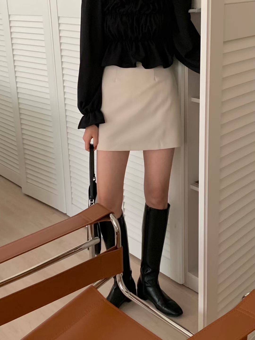 A.ME韓國代購㊣女裝新款熱賣休閑人氣職業推薦時尚真品短裙A.ME短裙