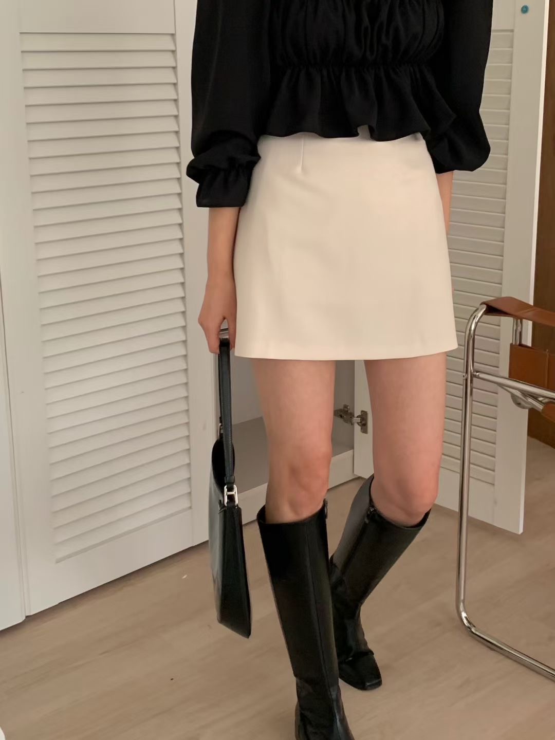 A.ME韓國代購㊣女裝新款熱賣休閑人氣職業推薦時尚真品短裙A.ME短裙圖色1