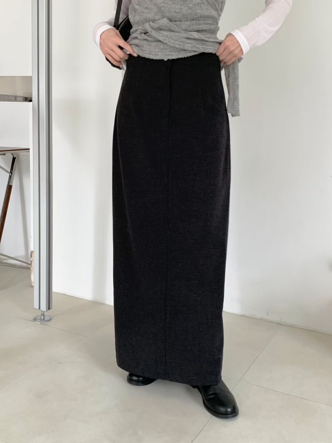 A.ME韓國直郵㊣女士新品時尚25秋冬職業推薦熱賣休閑真品長裙A.ME長裙圖色2