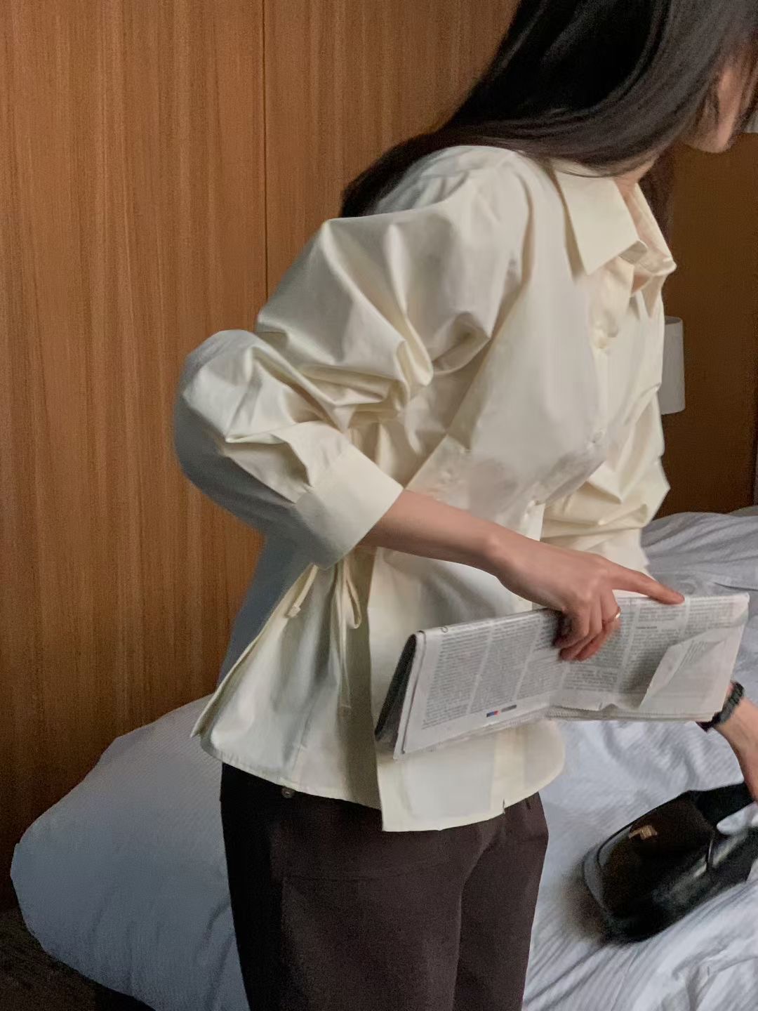 A.ME東大門㊣直郵女裝新款推薦真品熱賣25秋冬休閑襯衫蕾絲衫A.ME襯衫/蕾絲衫