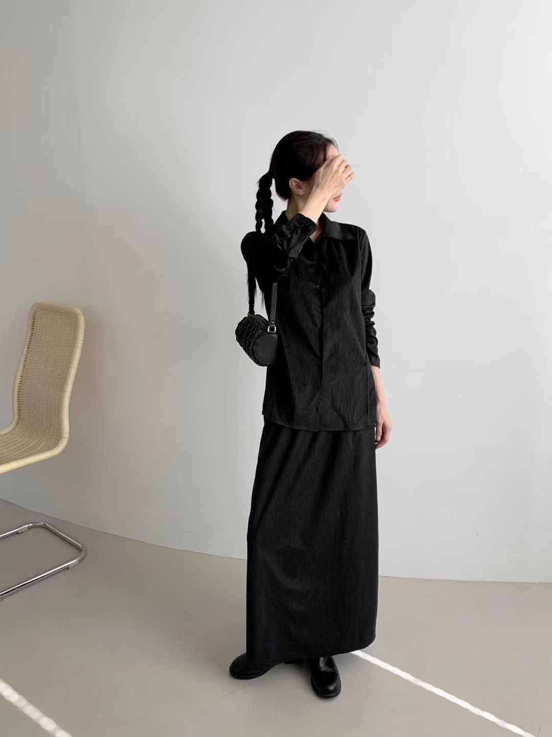 A.ME東大門㊣代購女士新款真品熱賣職業推薦時尚25秋冬長裙A.ME長裙