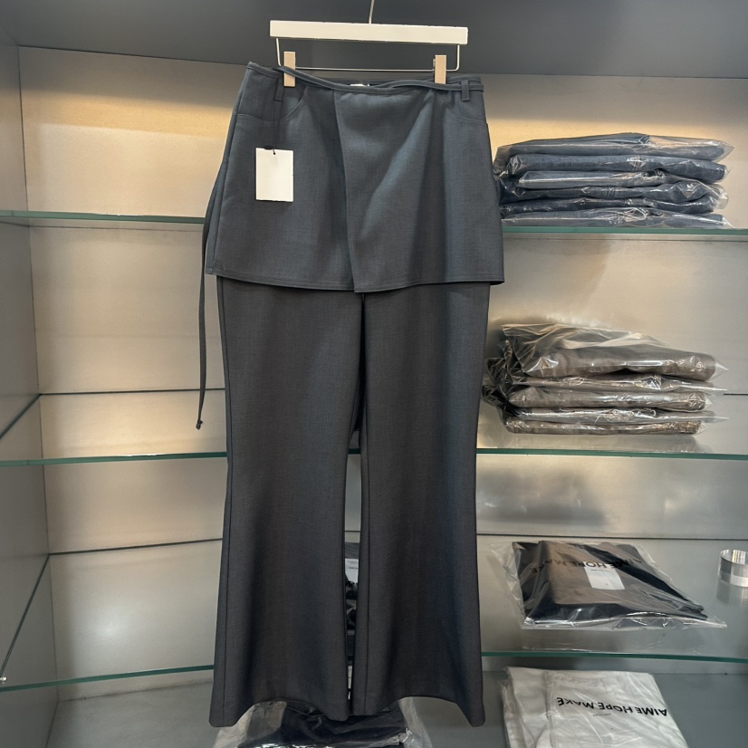 AIME HOPE MAKE韓國代購㊣女士新品時尚熱賣人氣真品裙褲AIME HOPE MAKE裙褲圖色1墨色