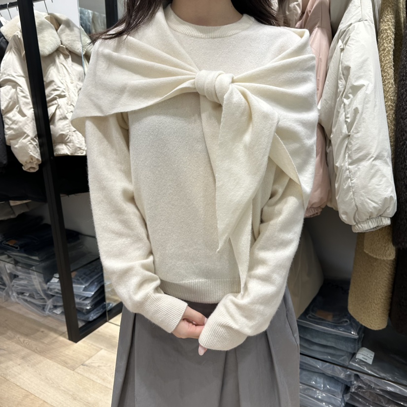 BRUNI/RICOTTA韓國代購㊣女裝新品25秋冬職業套裝兩件套圍巾BRUNI/RICOTTA套裝圖色1