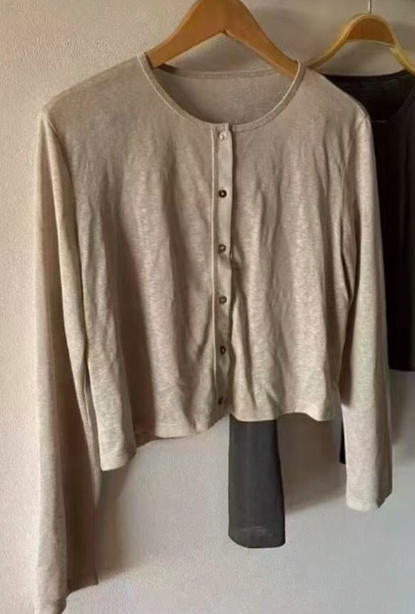 TUG東大門㊣代購女士新品25秋冬推薦職業真品長袖T恤開衫紐扣TUG長袖T恤