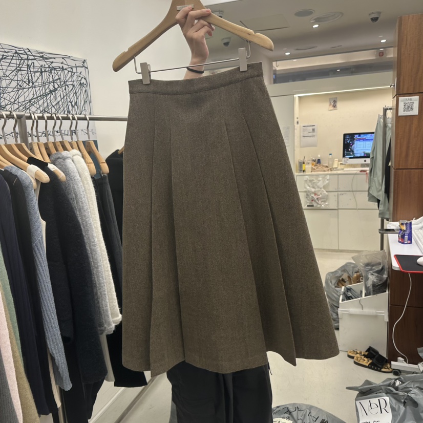 MER韓國直郵㊣女裝新品真品時尚人氣休閑25秋冬熱賣推薦長裙MER/ANGELO BIANCO長裙圖色2