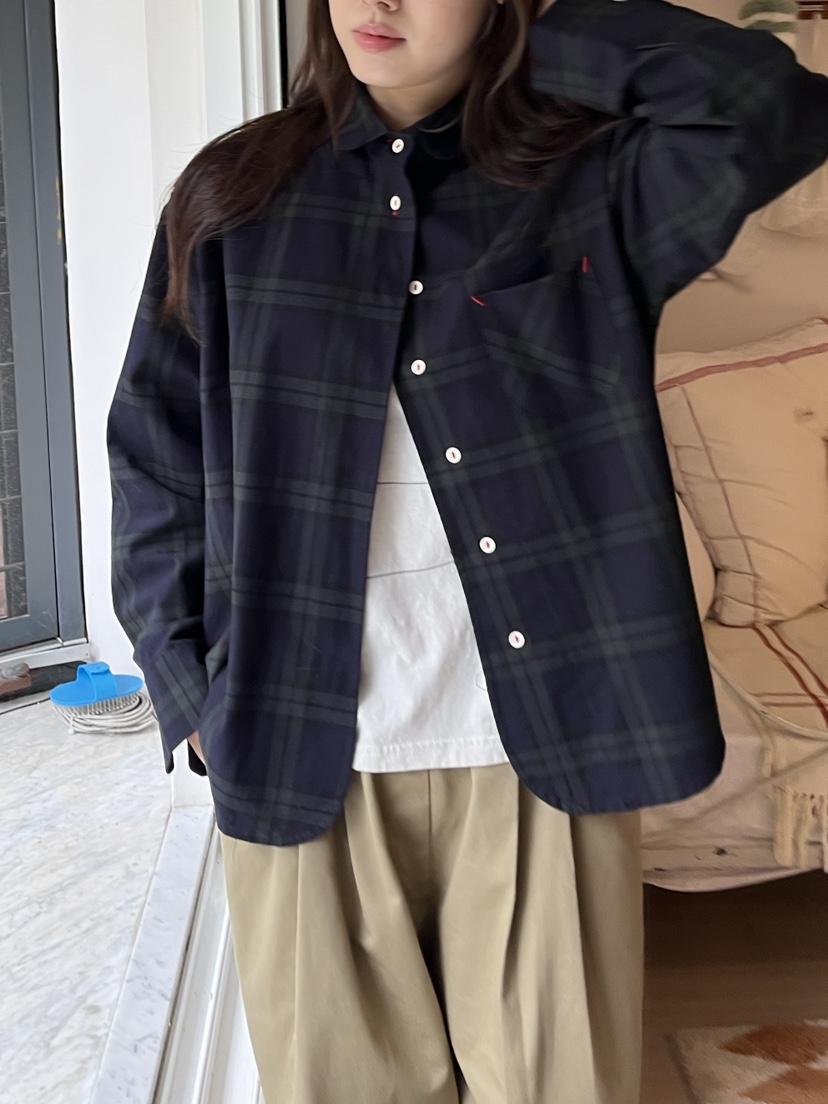 AT NOTE韓國代購㊣女裝新款職業熱賣25秋冬襯衫蕾絲衫格紋AT NOTE襯衫/蕾絲衫