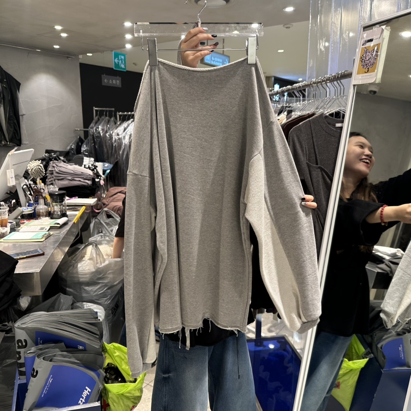HERTZ-P韓國直郵㊣女士新品25秋冬熱賣時尚職業真品長袖T恤HERTZ-P長袖T恤