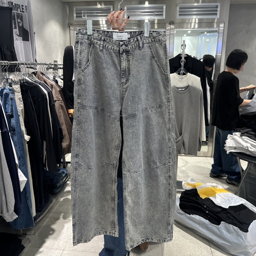 HERTZ-P韓國代購㊣女裝新品人氣推薦25秋冬時尚休閑牛仔褲HERTZ-P牛仔褲圖色2