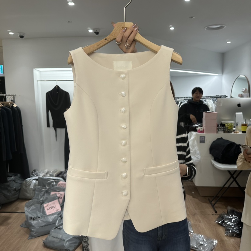 LEWIN韓國代購㊣女士新品25秋冬休閑職業時尚真品推薦人氣馬甲LEWIN馬甲
