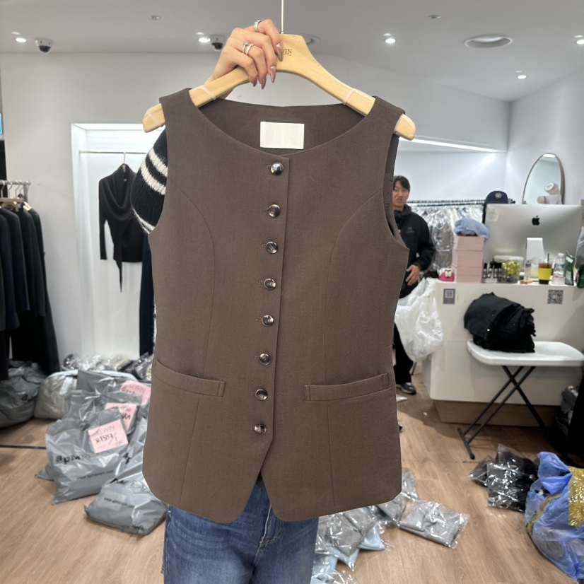LEWIN韓國代購㊣女士新品25秋冬休閑職業時尚真品推薦人氣馬甲LEWIN馬甲圖色3