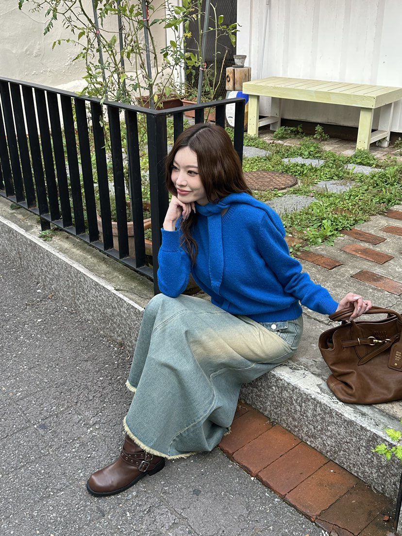 JOURNEY東大門㊣直郵女士新品真品推薦25秋冬時尚針織衫含圍巾JOURNEY針織衫