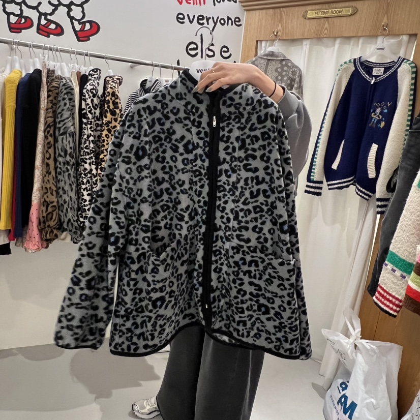 VENTI韓國代購㊣女士新品熱賣25秋冬休閑真品人氣時尚夾克羊毛VENTI夾克圖色3
