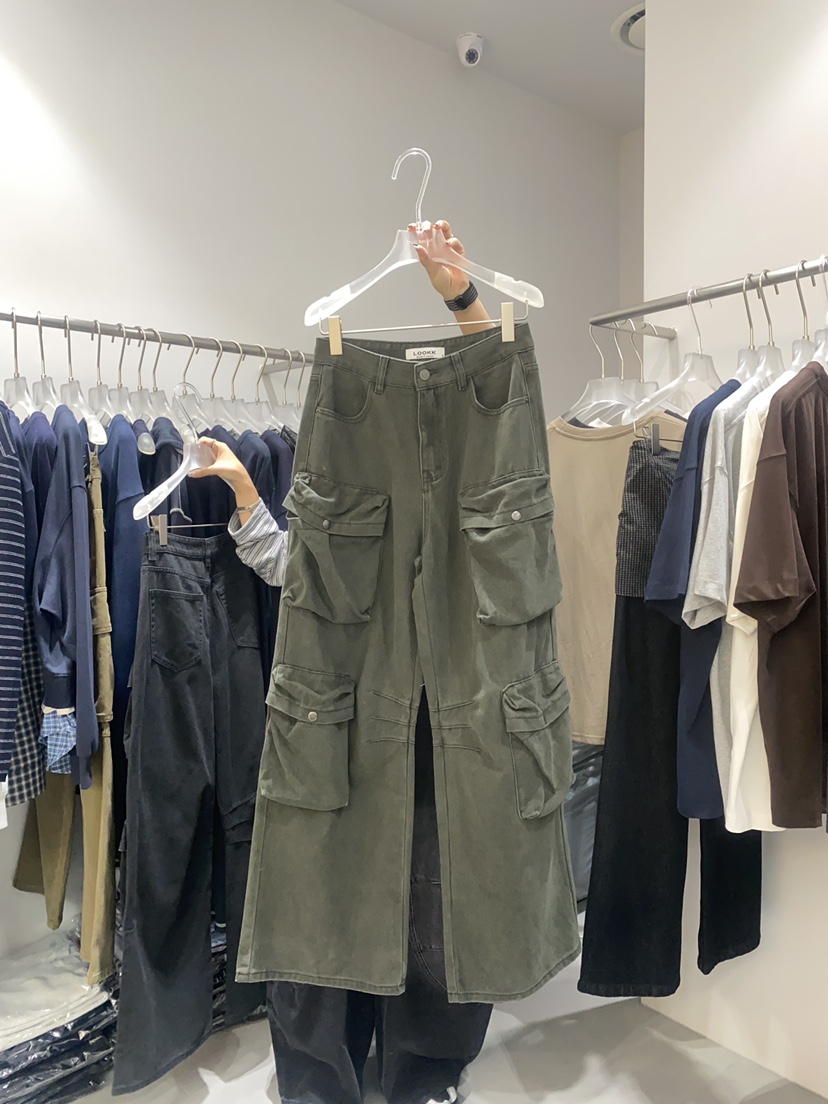 LOOKK韓國直郵㊣女士新品真品推薦時尚人氣職業休閑熱賣休閑褲LOOKK休閑褲圖色1