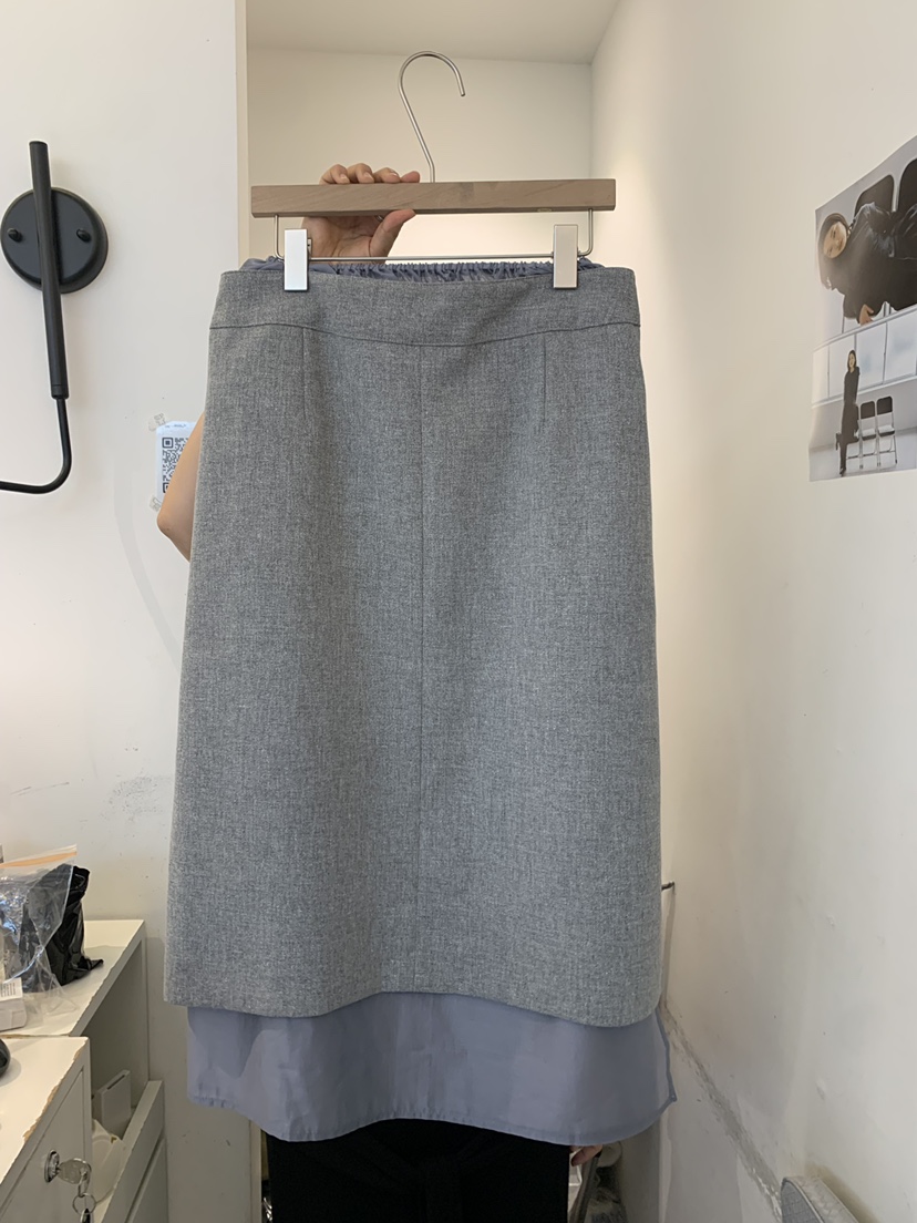 OUVIR韓國直郵㊣女裝新款時尚熱賣人氣休閑半身裙中短裙羊毛O.V.R/OUVIR半身裙/中短裙