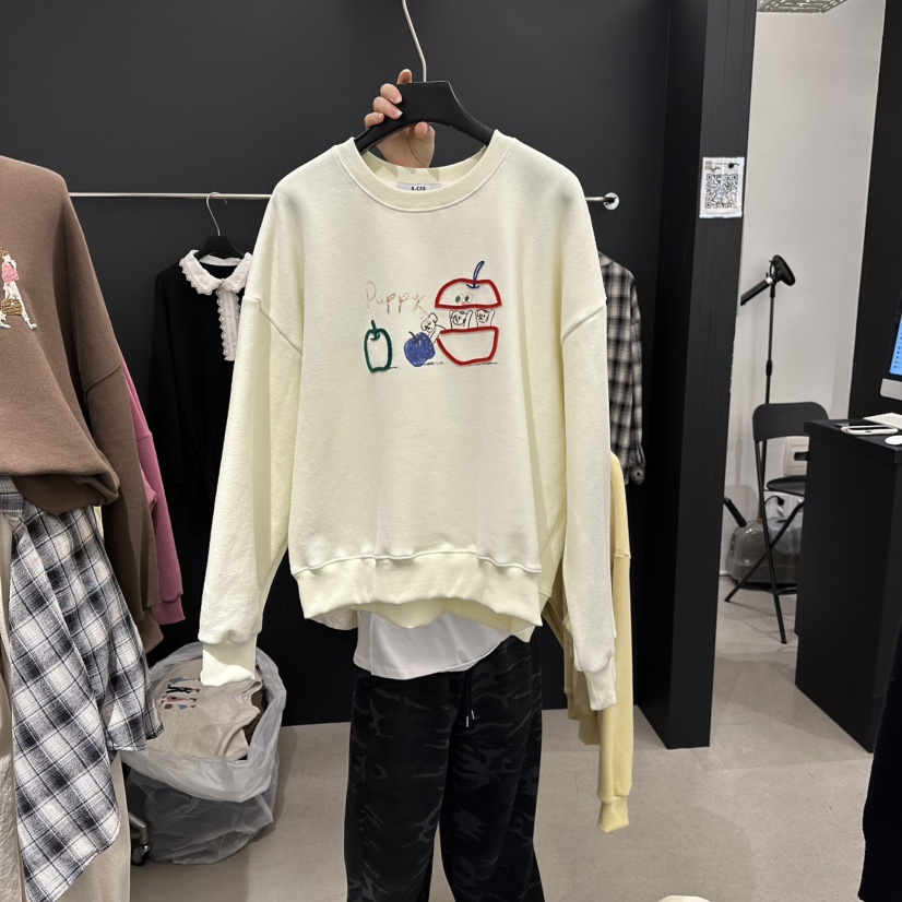 A.CES東大門㊣直郵女裝新品休閑職業熱賣真品25秋冬推薦衛衣A.CES衛衣圖色1加絨