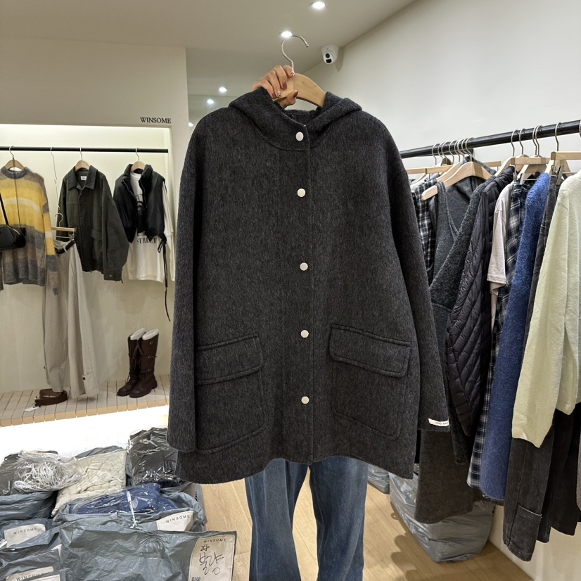 WINSOME東大門㊣實拍女裝新品真品職業人氣25秋冬熱賣夾克兜帽WINSOME夾克圖色3