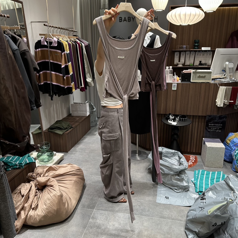 BABYTOUCH韓國直郵㊣女士新品職業休閑人氣推薦25秋冬吊帶背心BABYTOUCH吊帶/背心圖色1