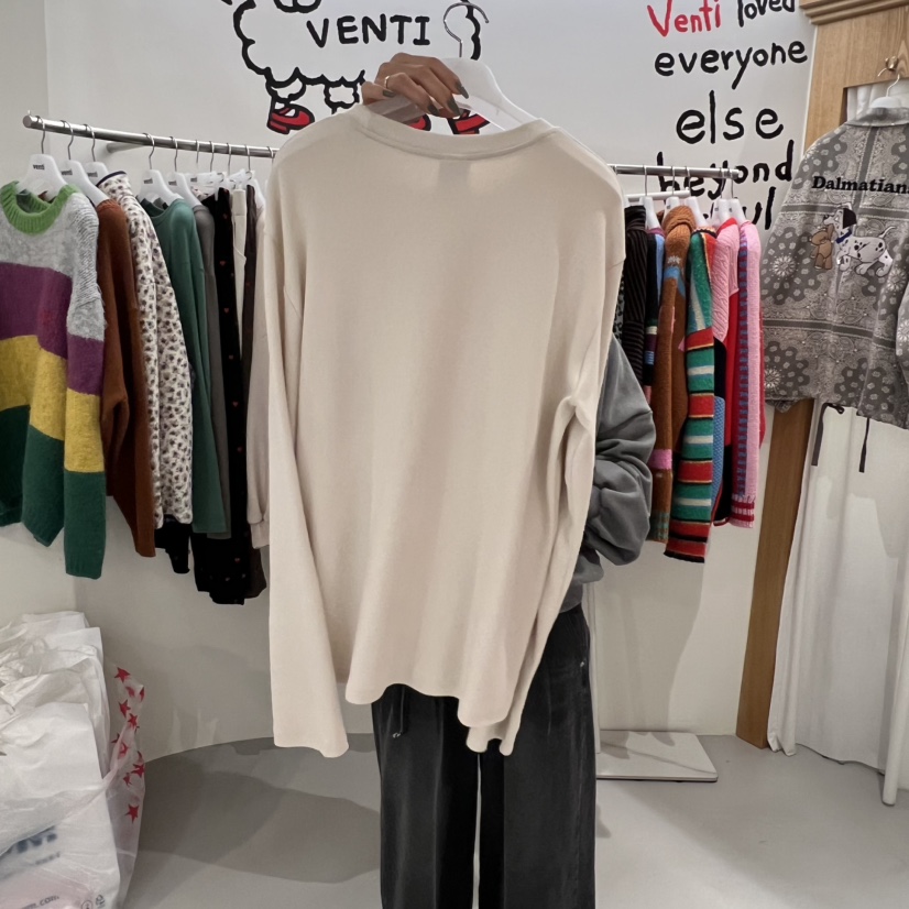 VENTI韓國代購㊣女裝新款推薦休閑職業真品時尚25秋冬長袖T恤VENTI長袖T恤