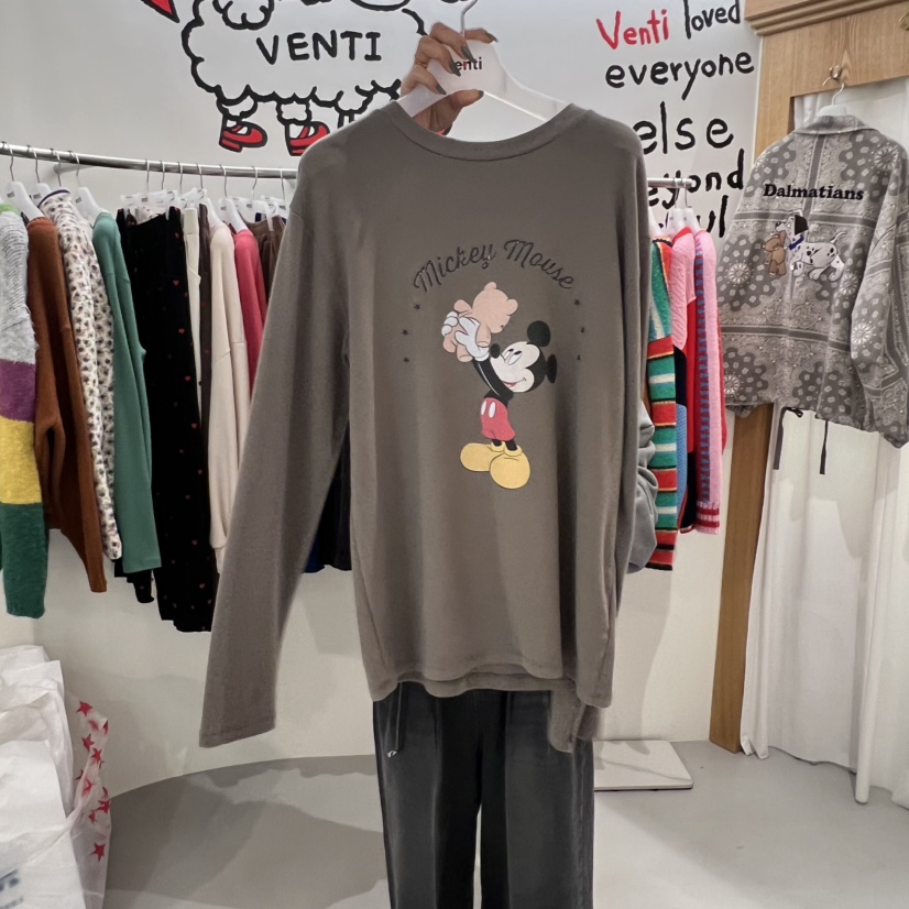 VENTI韓國代購㊣女裝新款推薦休閑職業真品時尚25秋冬長袖T恤VENTI長袖T恤圖色2