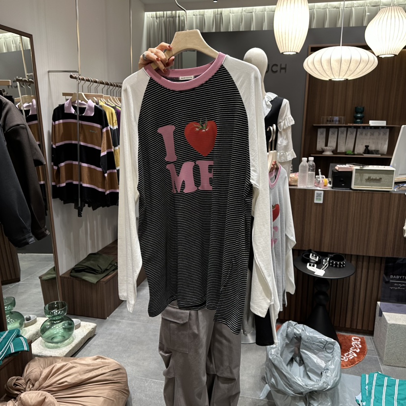 BABYTOUCH韓國直郵㊣女士新品熱賣25秋冬休閑推薦人氣長袖T恤BABYTOUCH長袖T恤圖色2