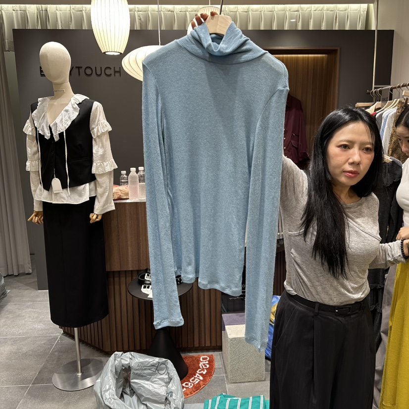BABYTOUCH韓國代購㊣女裝新款人氣25秋冬真品時尚職業長袖T恤BABYTOUCH長袖T恤