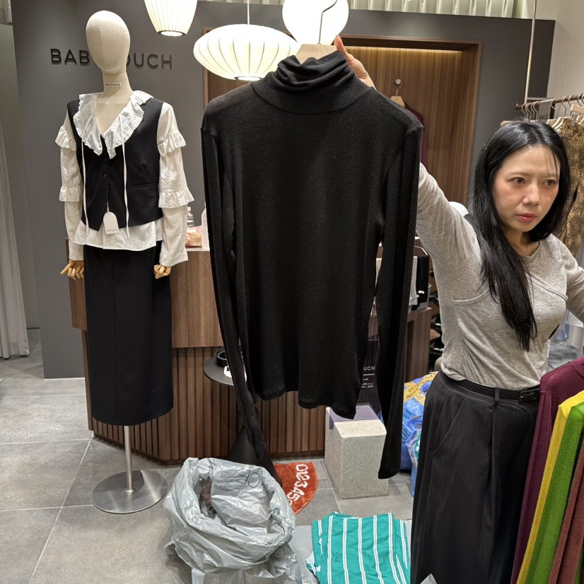 BABYTOUCH韓國代購㊣女裝新款人氣25秋冬真品時尚職業長袖T恤BABYTOUCH長袖T恤圖色5