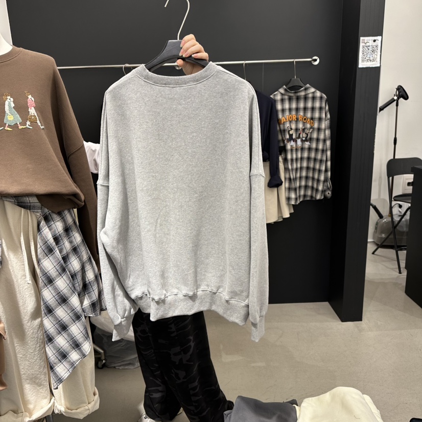 A.CES韓國直郵㊣女裝新品職業時尚25秋冬休閑真品衛衣刺繡A.CES衛衣