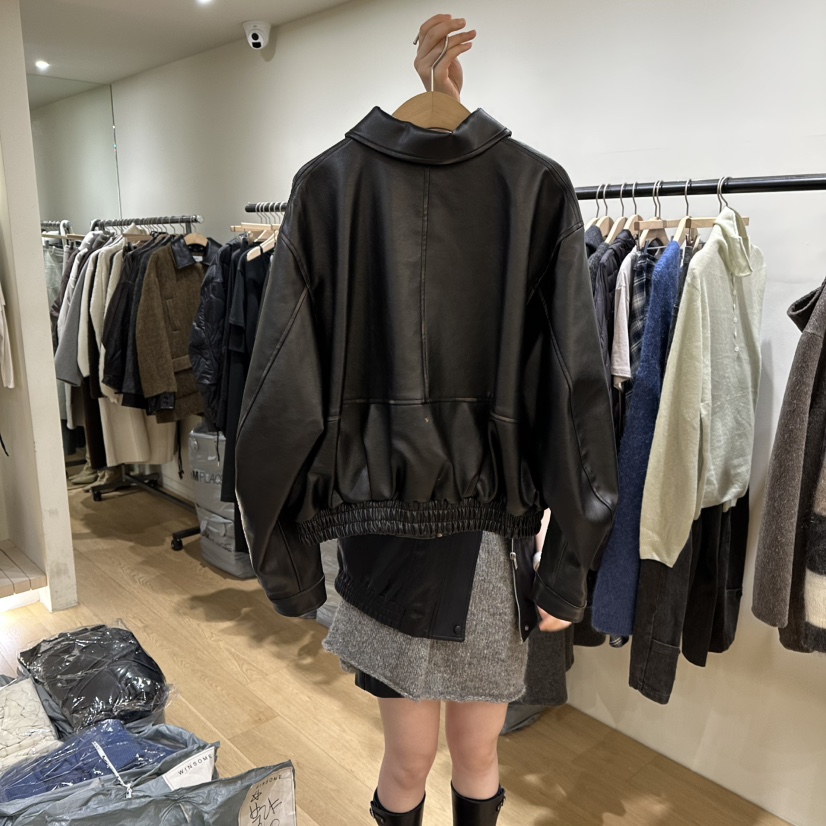 WINSOME東大門㊣實拍女裝新品時尚推薦休閑真品25秋冬夾克皮革WINSOME夾克