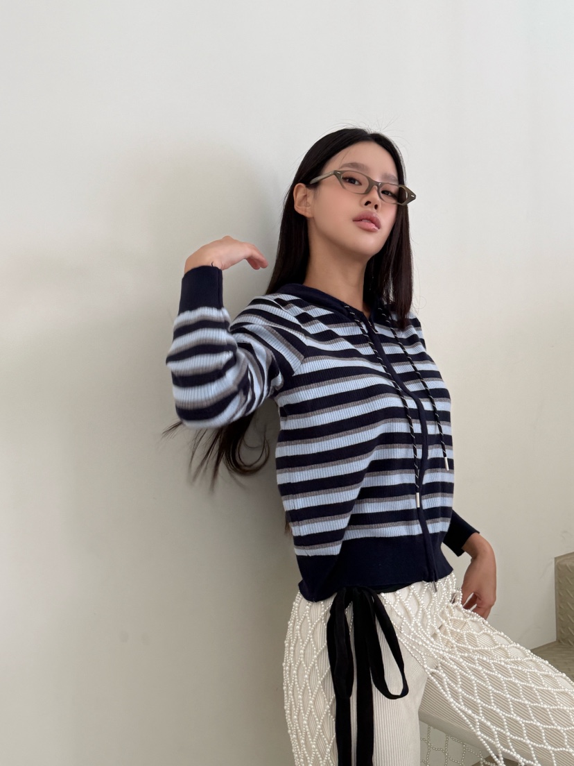 MAISONDEGLORY東大門㊣直郵女士新品真品時尚人氣針織衫拉鏈MAISON DE GLORY針織衫