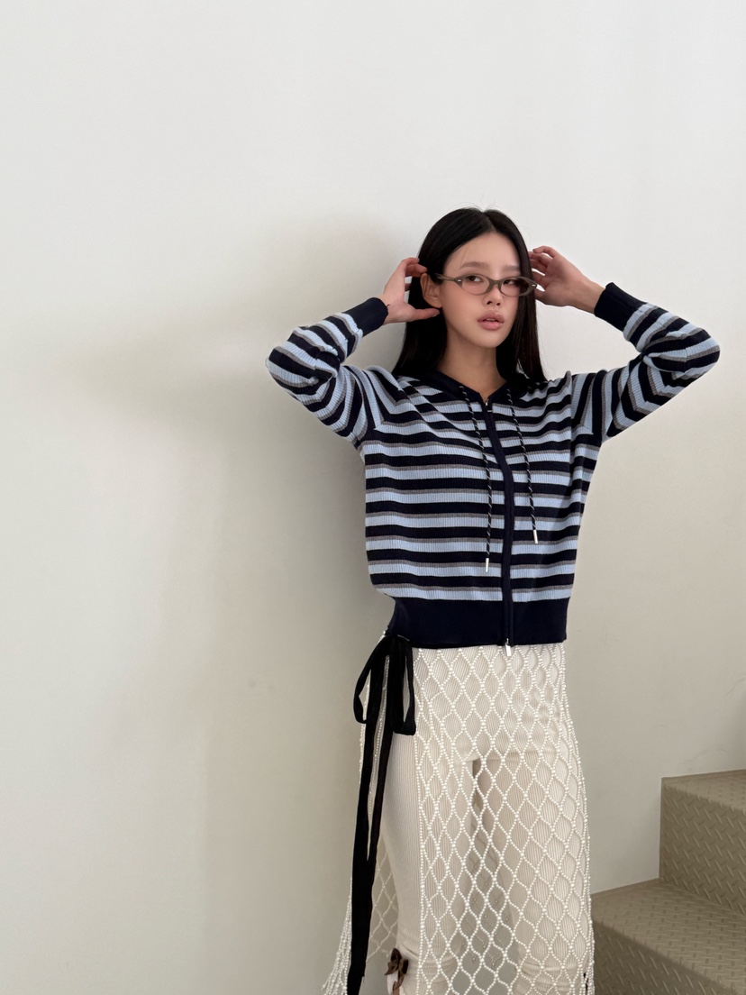 MAISONDEGLORY東大門㊣直郵女士新品真品時尚人氣針織衫拉鏈MAISON DE GLORY針織衫
