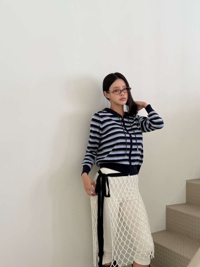 MAISONDEGLORY東大門㊣直郵女士新品真品時尚人氣針織衫拉鏈MAISON DE GLORY針織衫