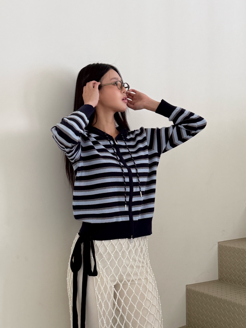 MAISONDEGLORY東大門㊣直郵女士新品真品時尚人氣針織衫拉鏈MAISON DE GLORY針織衫