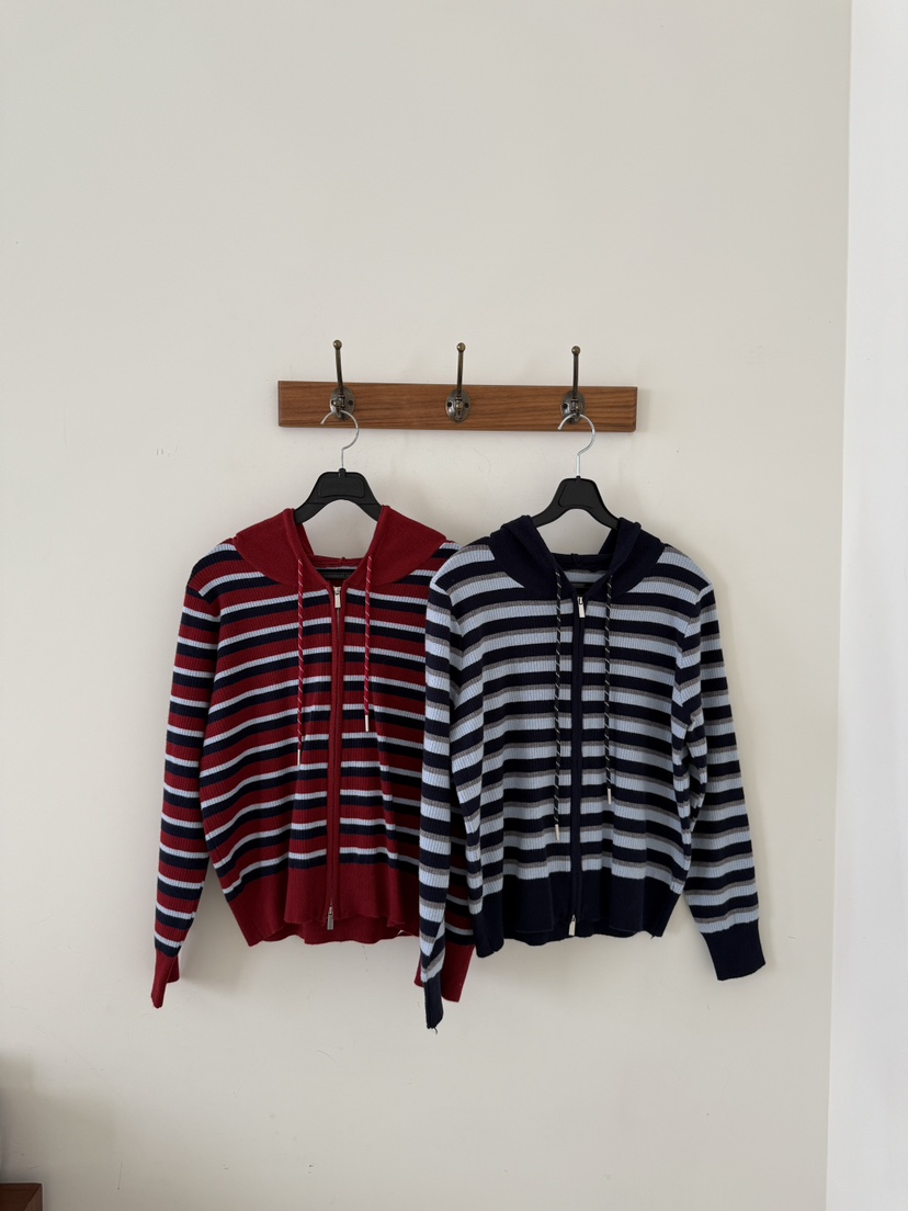 MAISONDEGLORY東大門㊣直郵女士新品真品時尚人氣針織衫拉鏈MAISON DE GLORY針織衫
