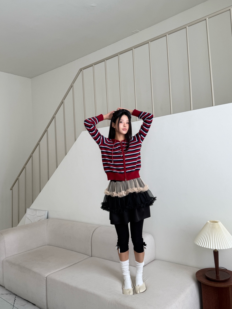 MAISONDEGLORY東大門㊣直郵女士新品真品時尚人氣針織衫拉鏈MAISON DE GLORY針織衫