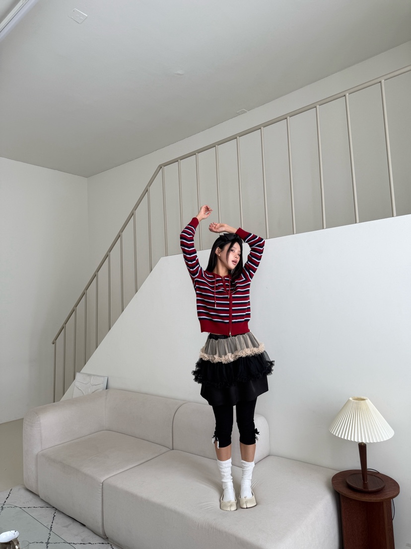 MAISONDEGLORY東大門㊣直郵女士新品真品時尚人氣針織衫拉鏈MAISON DE GLORY針織衫