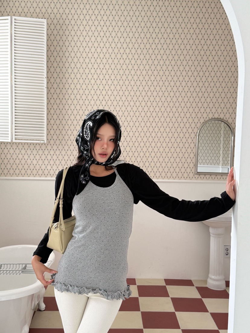 MAISONDEGLORY東大門㊣實拍女裝新品25秋冬吊帶背心不含內搭MAISON DE GLORY吊帶/背心