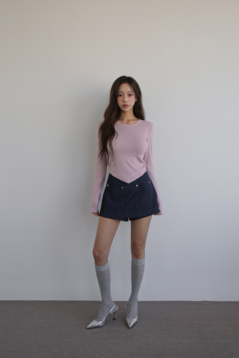 SLIT東大門㊣直郵女裝新品25秋冬人氣時尚休閑職業熱賣長袖T恤SLIT長袖T恤