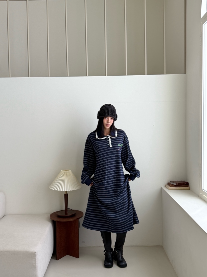 MAISONDEGLORY東大門㊣實拍女裝新品推薦熱賣25秋冬職業連衣裙MAISON DE GLORY連衣裙