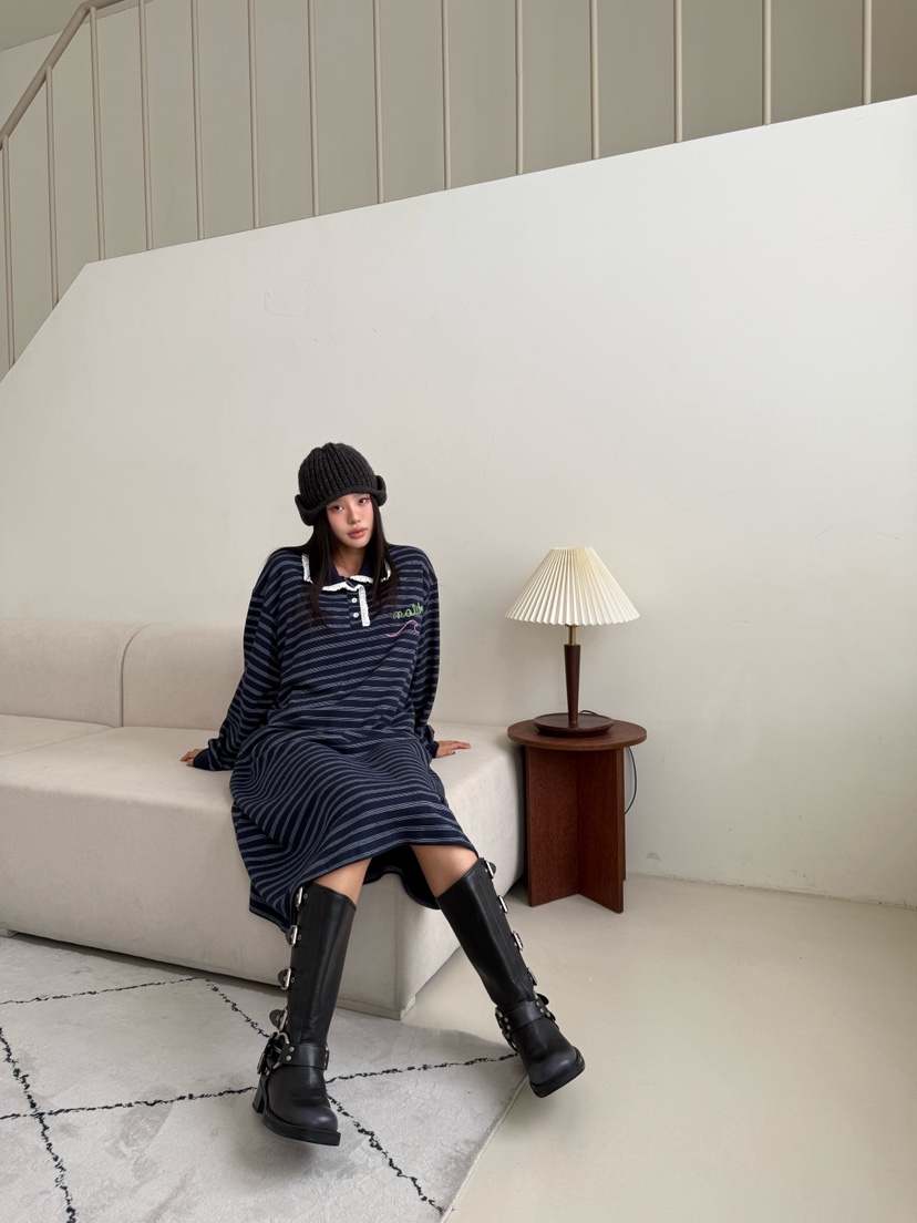 MAISONDEGLORY東大門㊣實拍女裝新品推薦熱賣25秋冬職業連衣裙MAISON DE GLORY連衣裙