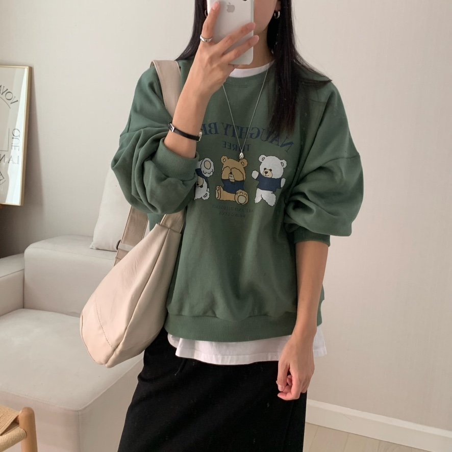 FROMJINI東大門㊣代購女裝新品休閑職業25秋冬真品熱賣衛衣FROMJINI衛衣