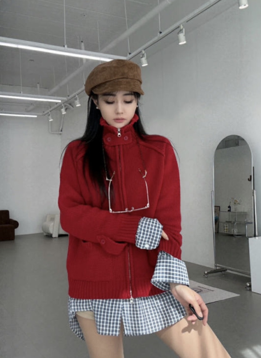 PAIRING韓國代購㊣女士新品職業時尚真品熱賣人氣針織衫開衫PAIRING針織衫