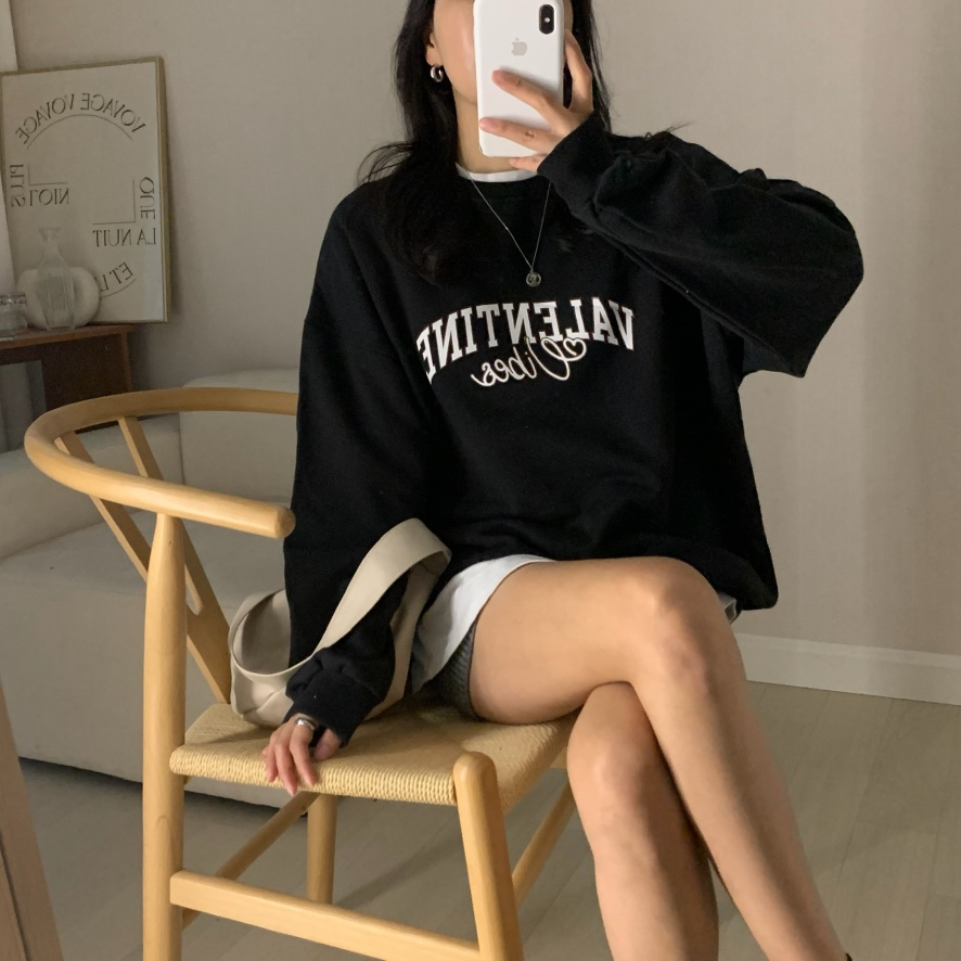 FROMJINI東大門㊣實拍女士新品時尚人氣推薦25秋冬職業衛衣FROMJINI衛衣