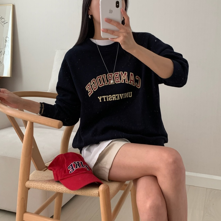 HELLO JINI韓國代購㊣女士新款推薦休閑時尚25秋冬真品衛衣HELLO JINI衛衣