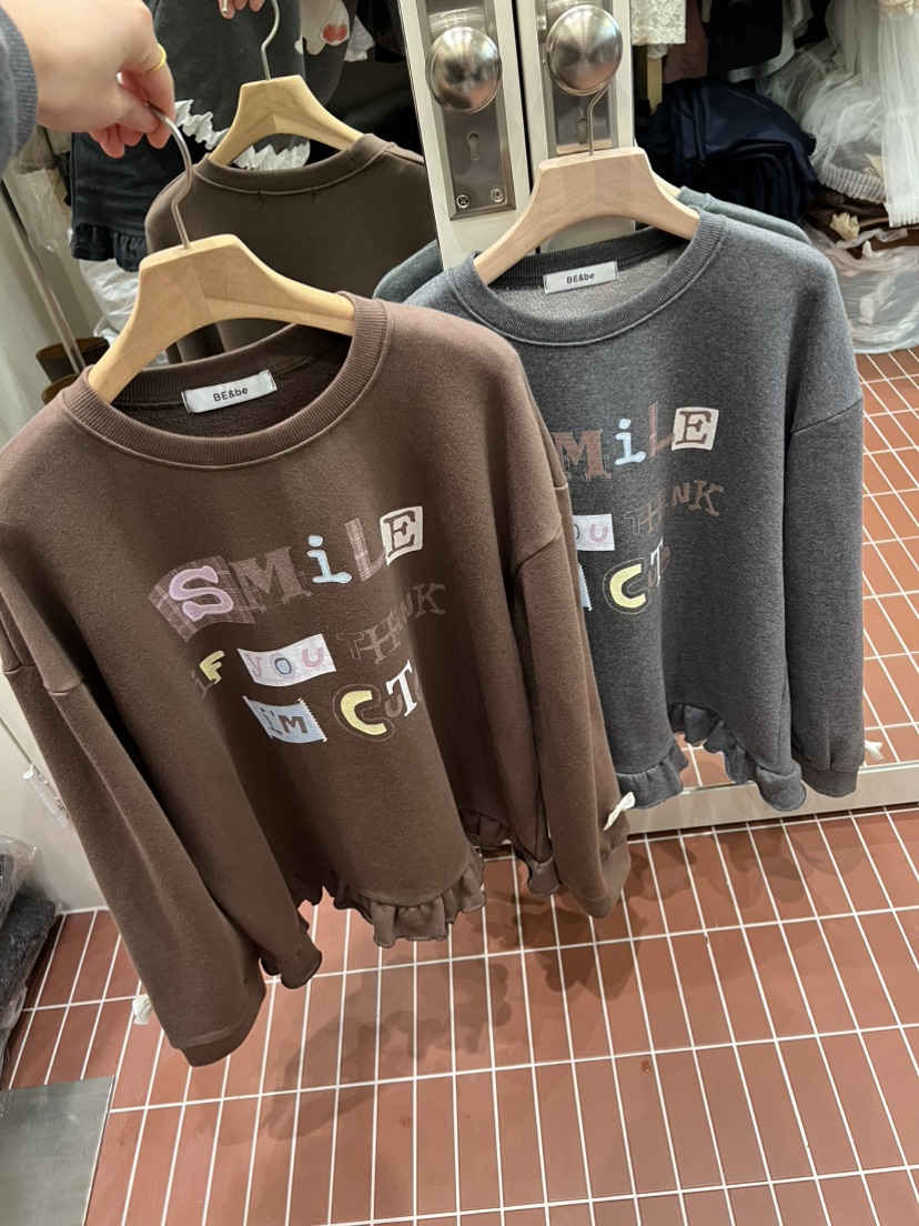 BE&amp;BE東大門㊣直郵女士新款休閑人氣真品推薦時尚衛衣BE&be衛衣