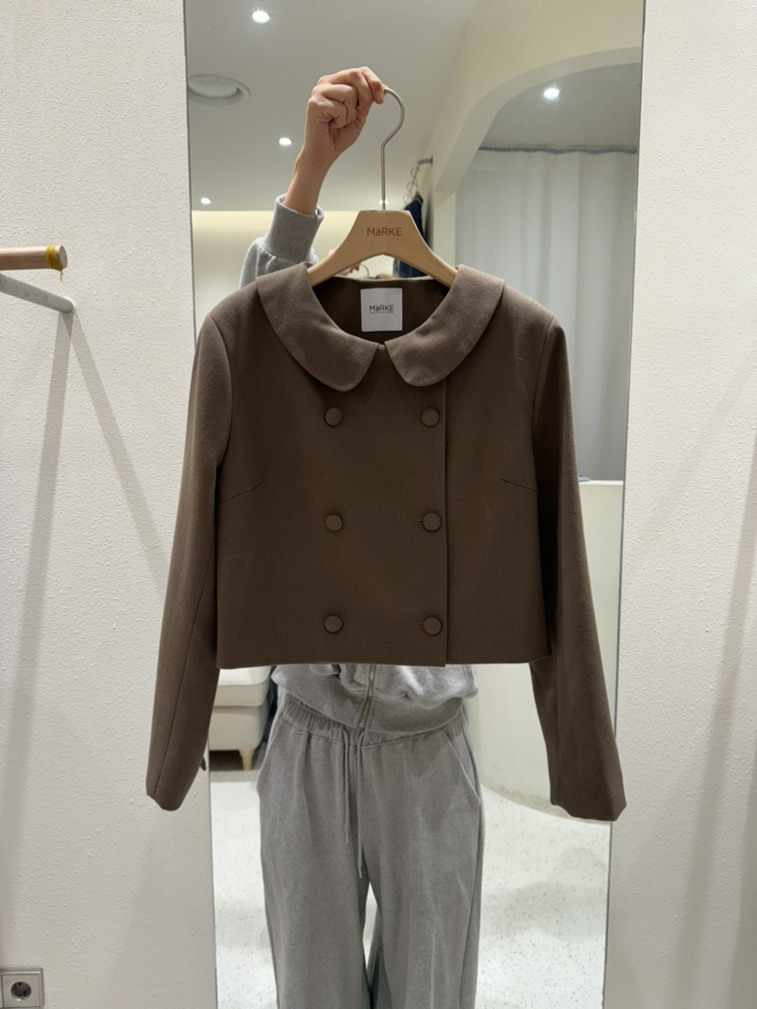 MARKE-P東大門㊣實拍女裝新品熱賣25秋冬真品夾克羊毛雙層MARKE-P夾克圖色1